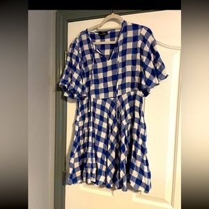 Blue Gingham Skater Dress